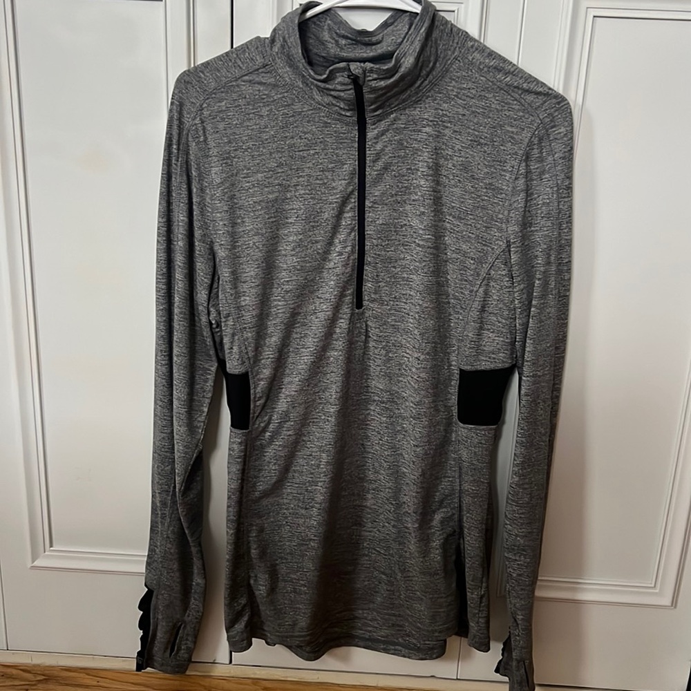 Women’s Large Grey Quarter Zip Active Wear Pullover